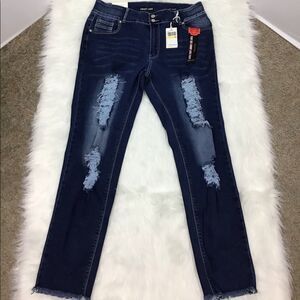 SWEET LOOK Frayed Plus Sz Skinny Long Jeans Sz 20